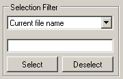 Selection filter dialog