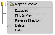 Cut context menu