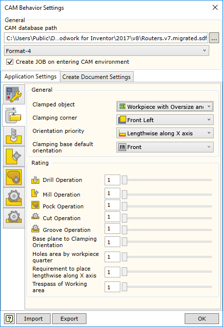 CAm Behave Clamping settings new