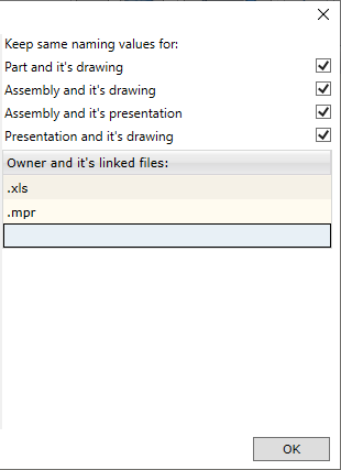 Assembly Copier Tree Counter naming options