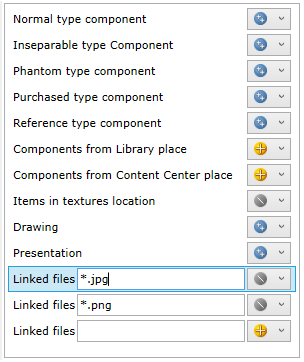 AC Items handling settings