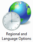 Regional and language options