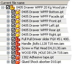 Tree shows all hierarchycal components structure