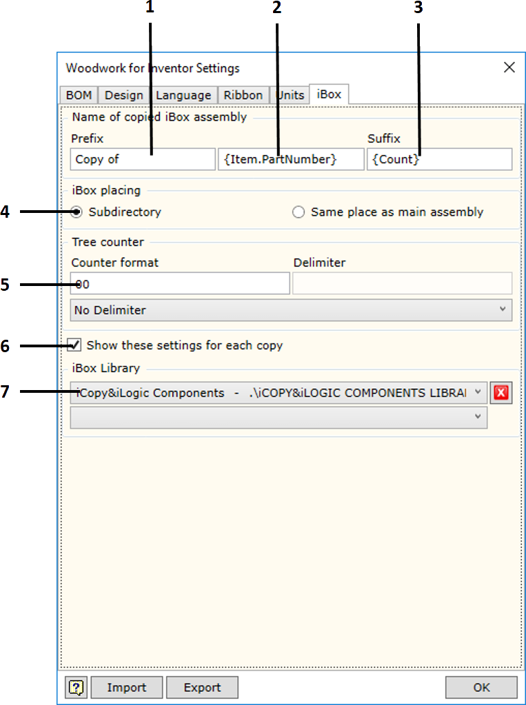 Design Settings iBox Setup