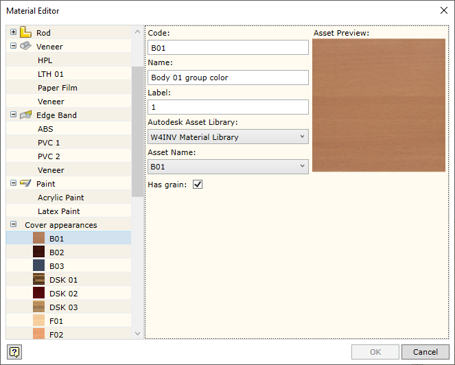 Paint material constructor
