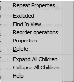 Mill Context menu