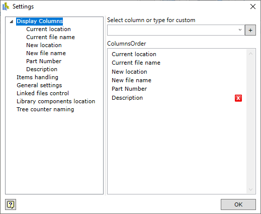 Assembly Copier Setting dialog