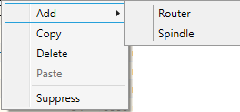 Spindle context menu