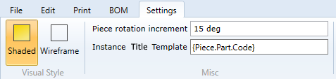 Nesting Settings setup