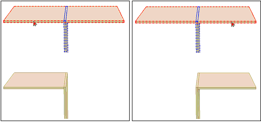 Trimming according to the cursor tapping position