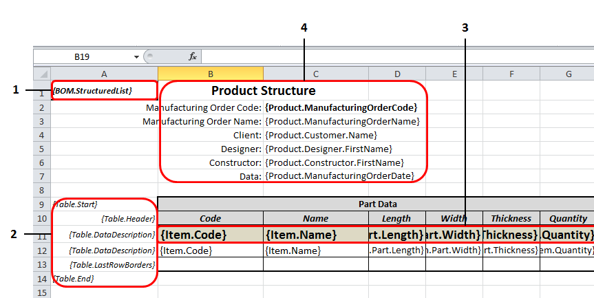 Excel Template description