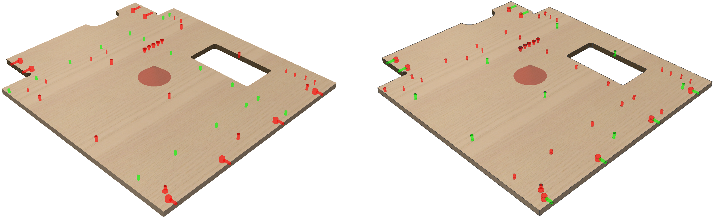 Different note filters display different sets of potentially selected holes