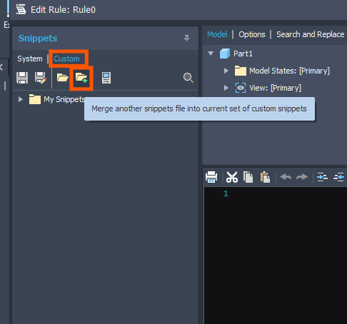 Merge iLogic snippets