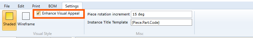 Enhance visual appear nesting