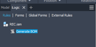 BOM report iLogic rule