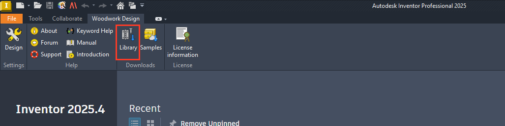 Library download button