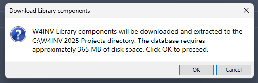 Library info messagebox