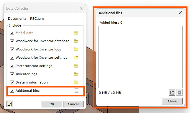 Data Collector additional files