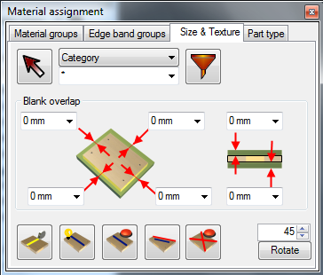 Sizes calculation Tab