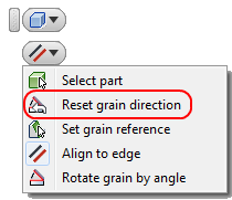 Reset grain direction