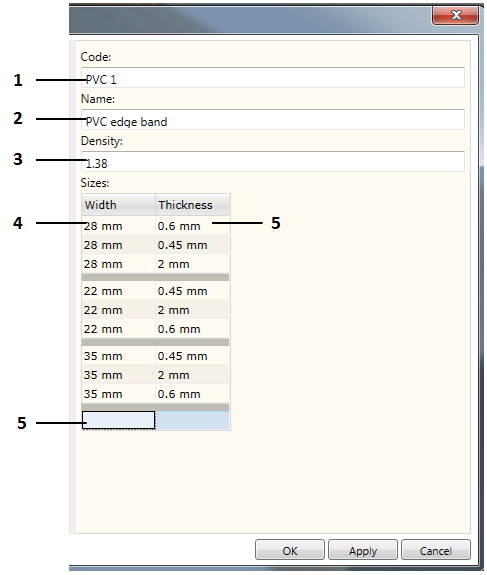 Edge Band Constructor