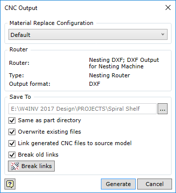 CNC Autoput dialog