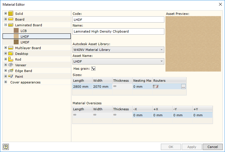 Fill Material constructor