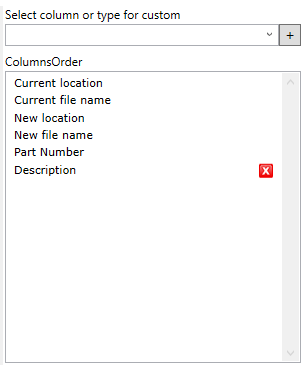 AC Display Columns settings