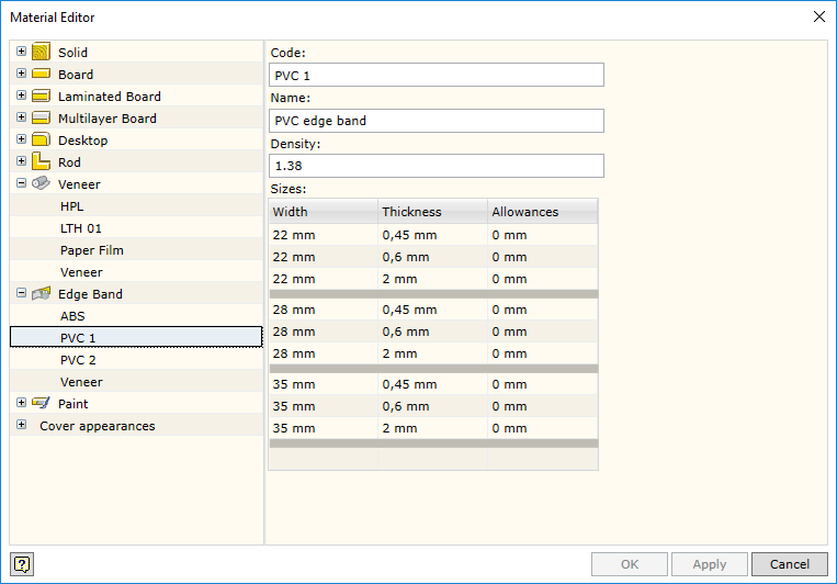 Edge Band Constructor